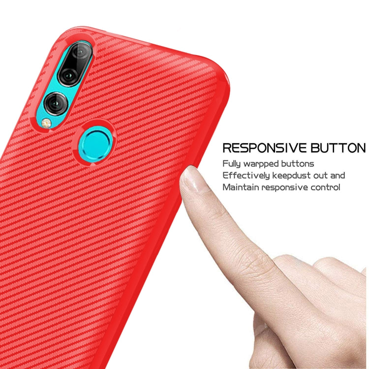 For Huawei Honor 10 Lite Carbon Fiber Texture Shockproof TPU Protective Case