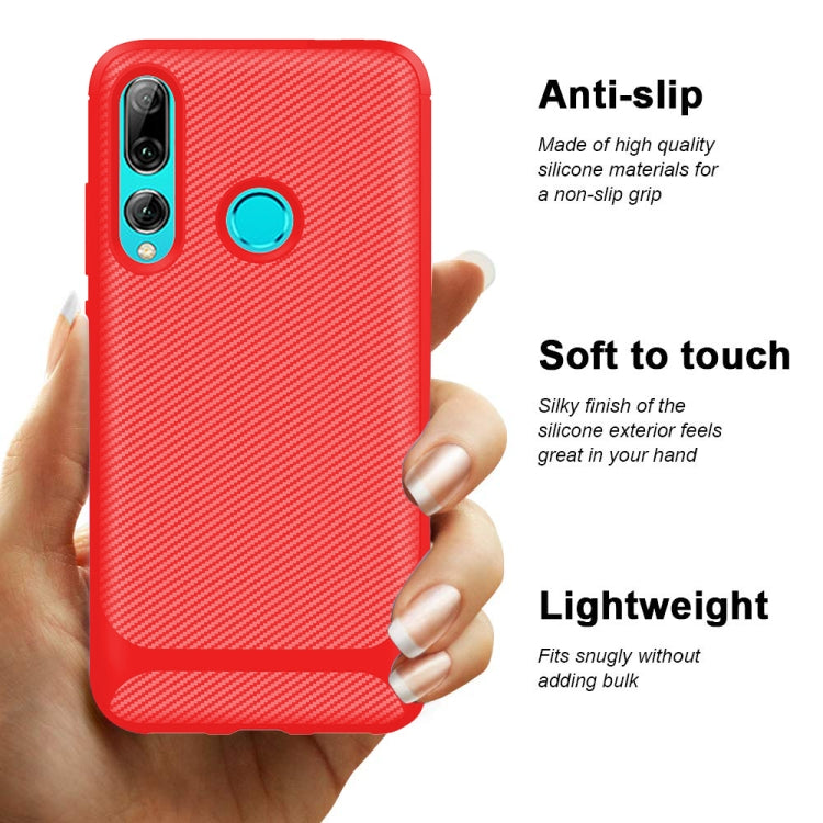 For Huawei Honor 10 Lite Carbon Fiber Texture Shockproof TPU Protective Case