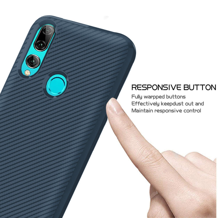For Huawei Honor 10 Lite Carbon Fiber Texture Shockproof TPU Protective Case