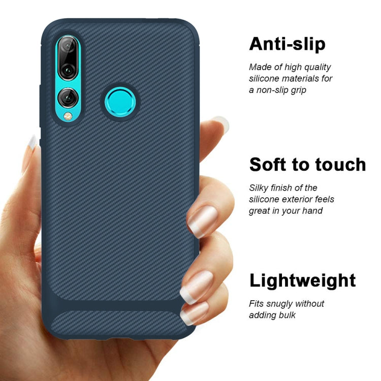 For Huawei Honor 10 Lite Carbon Fiber Texture Shockproof TPU Protective Case