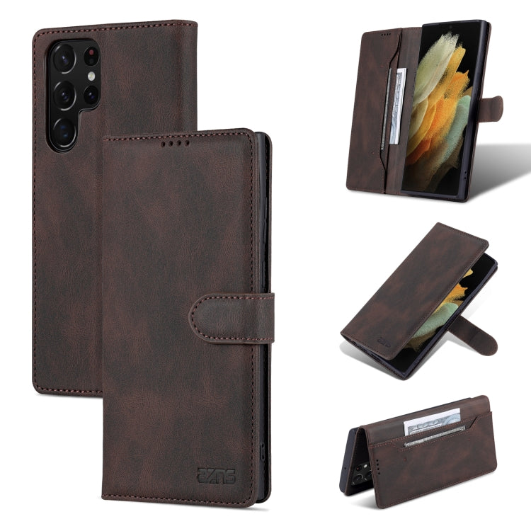 For Samsung Galaxy S22 Ultra AZNS Dream II Skin Feel PU+TPU Horizontal Flip PU Phone Case