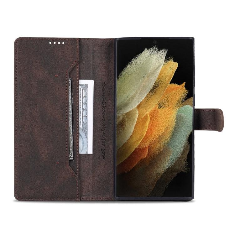 For Samsung Galaxy S22 Ultra AZNS Dream II Skin Feel PU+TPU Horizontal Flip PU Phone Case