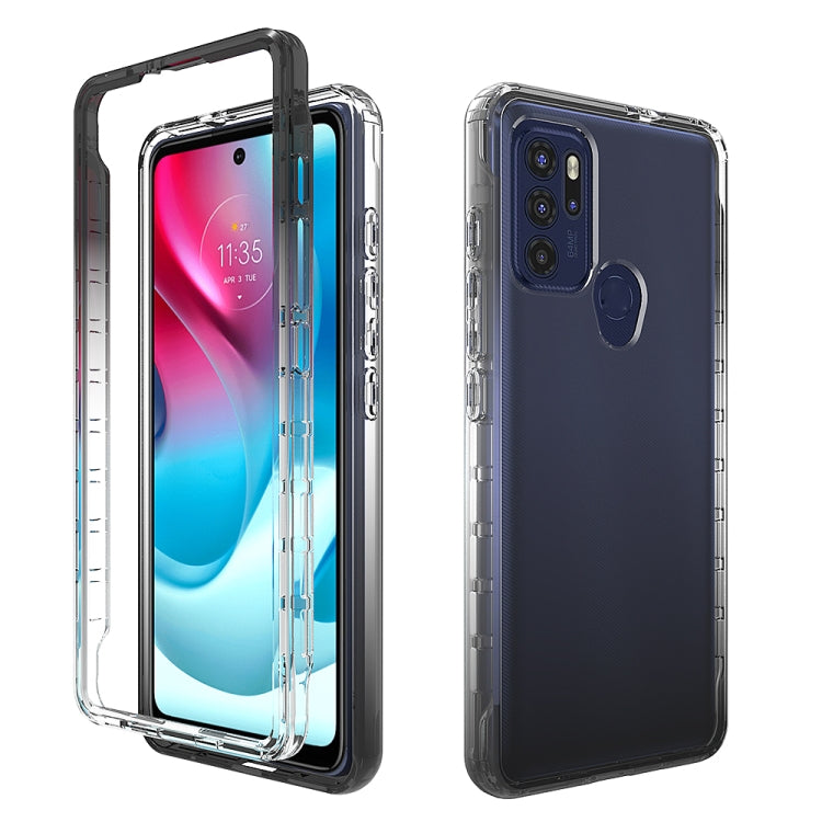 For Motorola Moto G60S High Transparency Two-color Gradual Change Phone Case