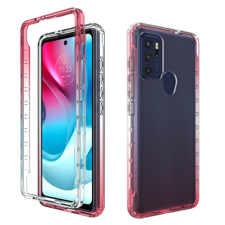 For Motorola Moto G60S High Transparency Two-color Gradual Change Phone Case