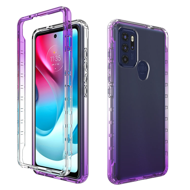 For Motorola Moto G60S High Transparency Two-color Gradual Change Phone Case