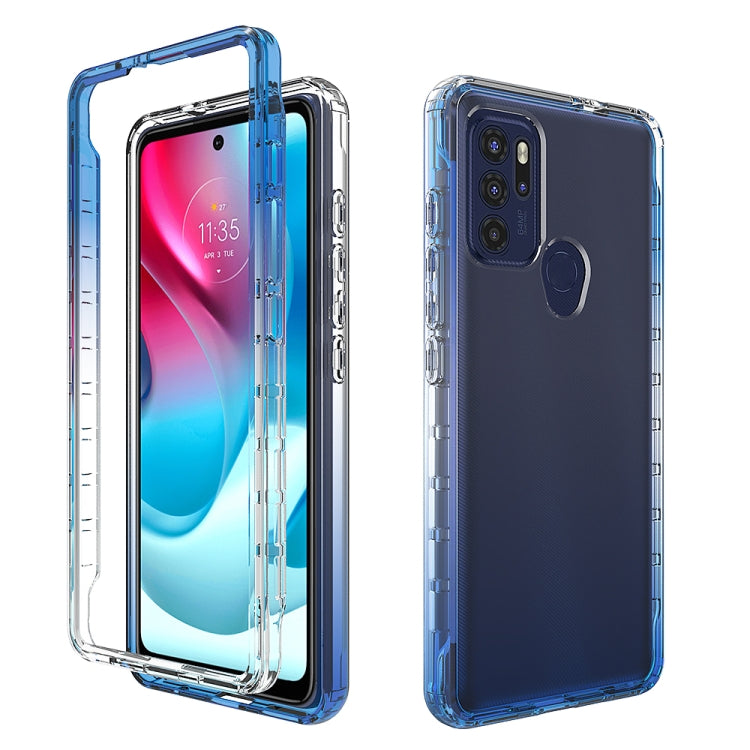 For Motorola Moto G60S High Transparency Two-color Gradual Change Phone Case