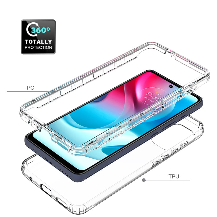 For Motorola Moto G60S High Transparency Two-color Gradual Change Phone Case