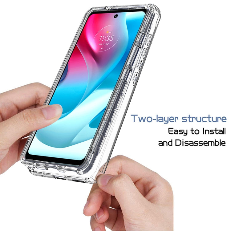 For Motorola Moto G60S High Transparency Two-color Gradual Change Phone Case