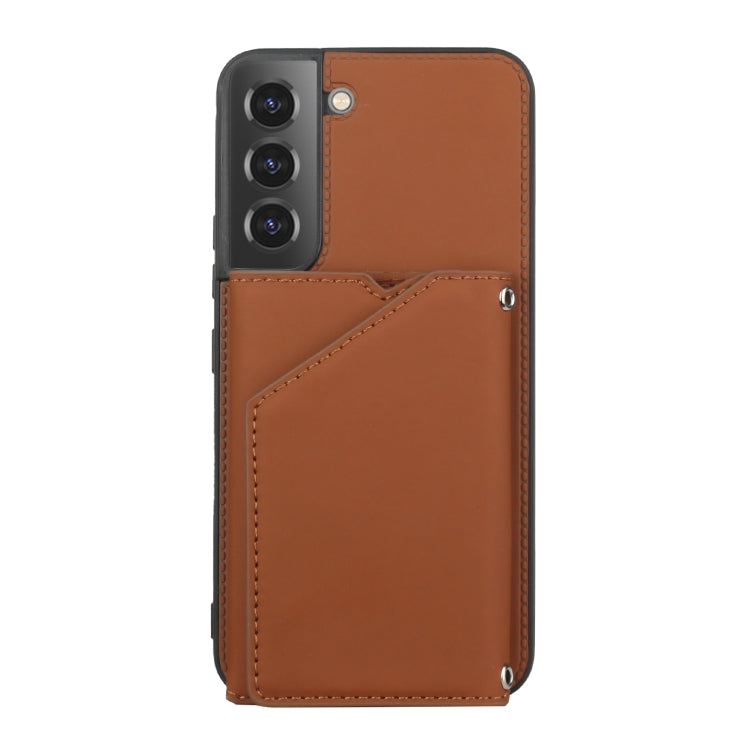 For Samsung Galaxy S22+ 5G Skin Feel PU + TPU + PC Phone Case with Card Slots