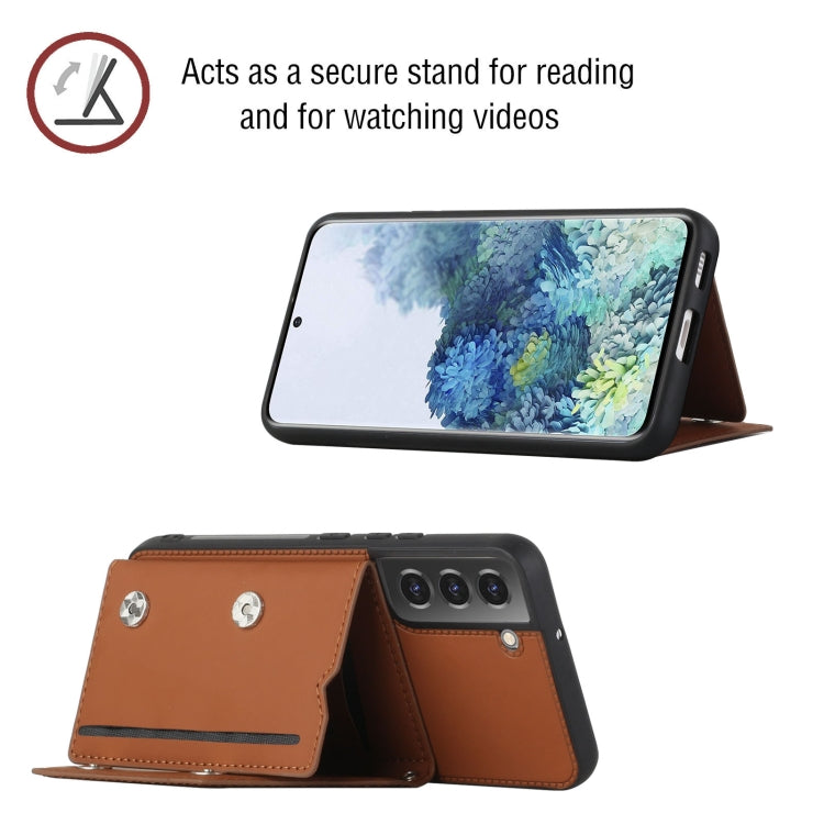 For Samsung Galaxy S22+ 5G Skin Feel PU + TPU + PC Phone Case with Card Slots