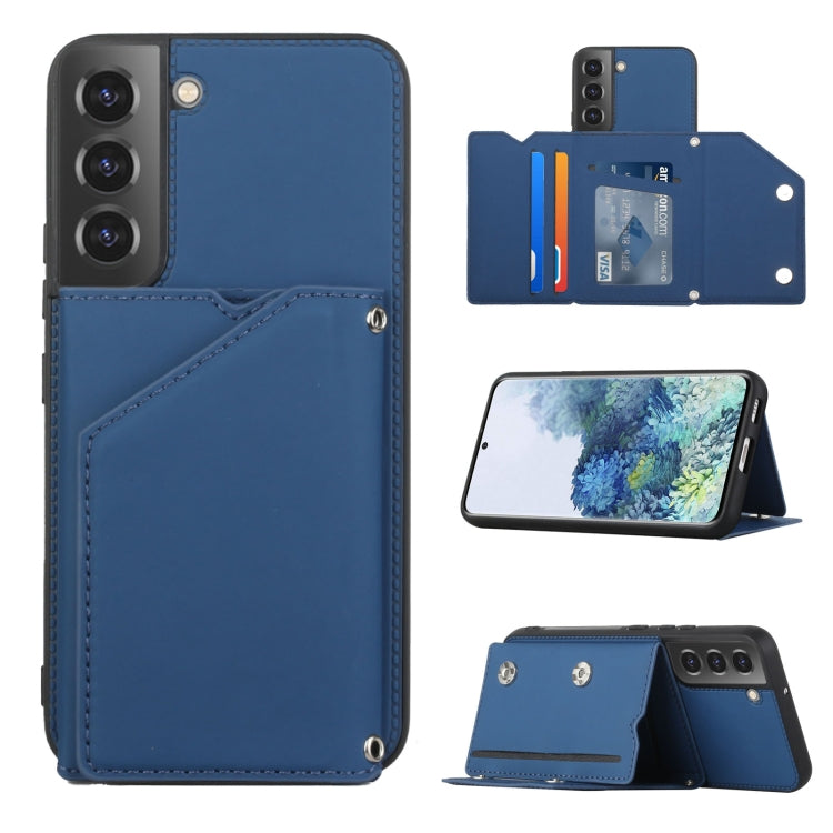 For Samsung Galaxy S22+ 5G Skin Feel PU + TPU + PC Phone Case with Card Slots
