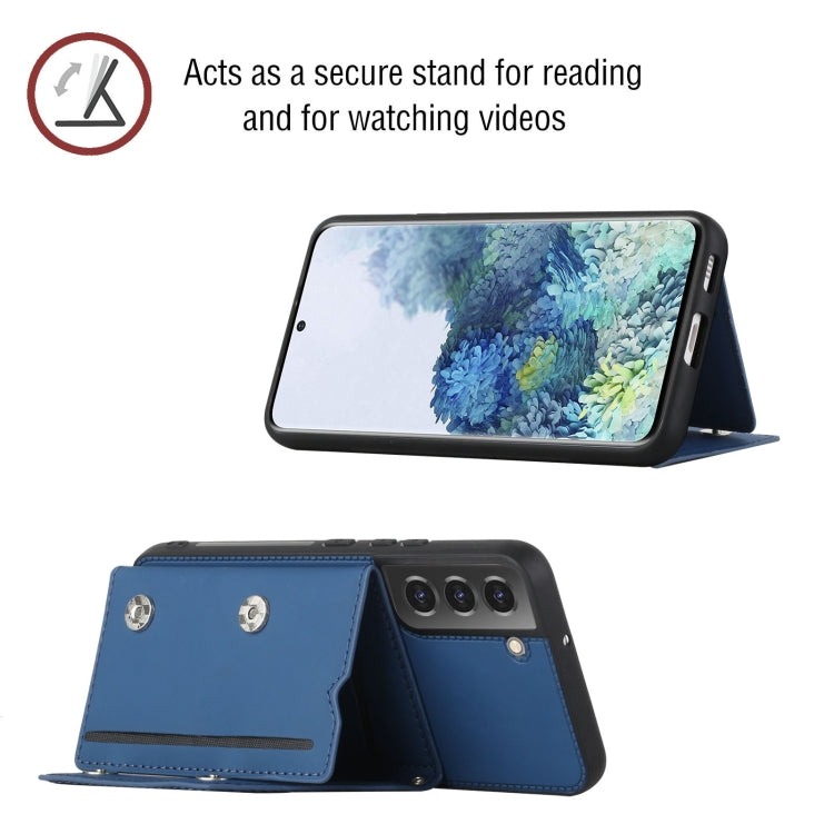 For Samsung Galaxy S22+ 5G Skin Feel PU + TPU + PC Phone Case with Card Slots
