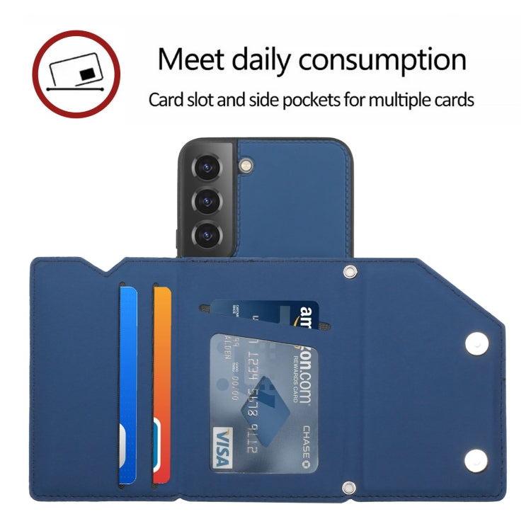 For Samsung Galaxy S22+ 5G Skin Feel PU + TPU + PC Phone Case with Card Slots