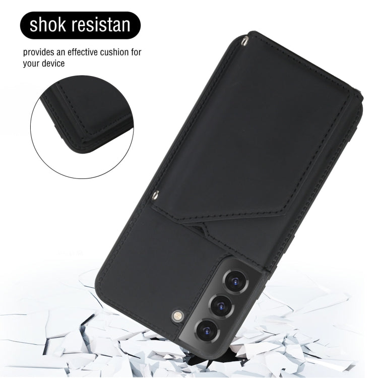 For Samsung Galaxy S22+ 5G Skin Feel PU + TPU + PC Phone Case with Card Slots