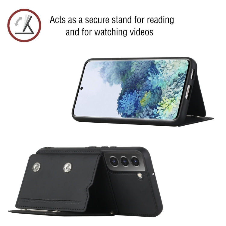 For Samsung Galaxy S22+ 5G Skin Feel PU + TPU + PC Phone Case with Card Slots