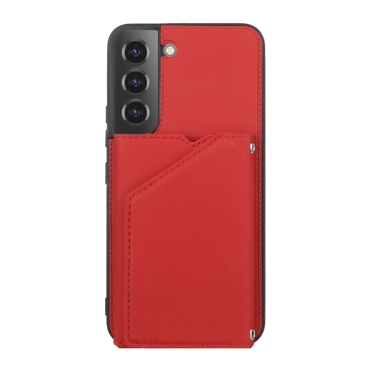 For Samsung Galaxy S22+ 5G Skin Feel PU + TPU + PC Phone Case with Card Slots