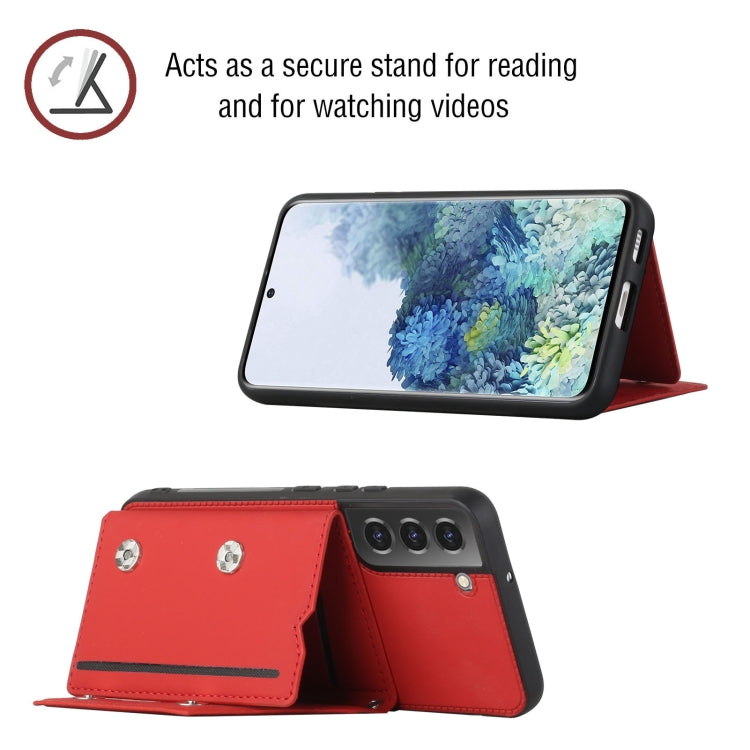 For Samsung Galaxy S22+ 5G Skin Feel PU + TPU + PC Phone Case with Card Slots