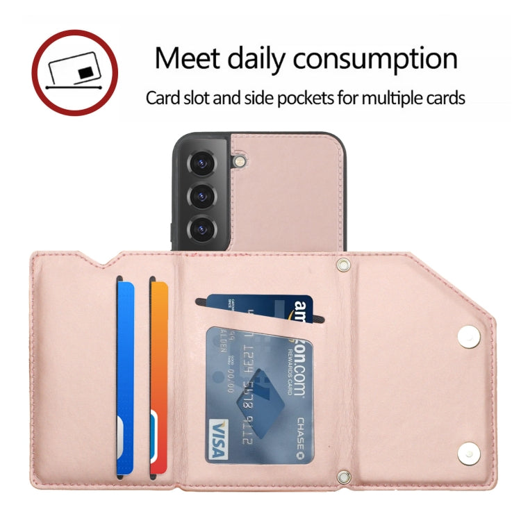 For Samsung Galaxy S22+ 5G Skin Feel PU + TPU + PC Phone Case with Card Slots