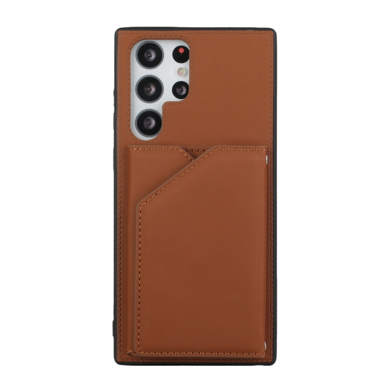 For Samsung Galaxy S22 Ultra 5G Skin Feel PU + TPU + PC Phone Case with Card Slots