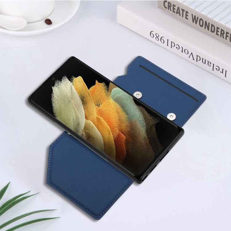 For Samsung Galaxy S22 Ultra 5G Skin Feel PU + TPU + PC Phone Case with Card Slots