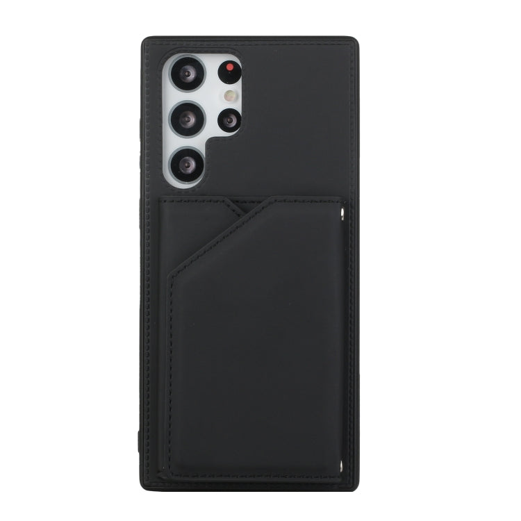 For Samsung Galaxy S22 Ultra 5G Skin Feel PU + TPU + PC Phone Case with Card Slots