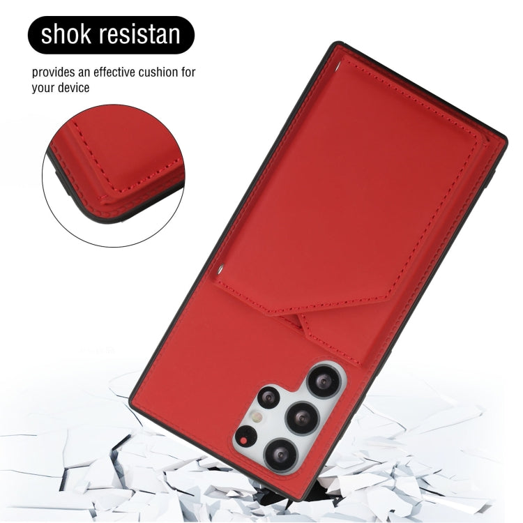 For Samsung Galaxy S22 Ultra 5G Skin Feel PU + TPU + PC Phone Case with Card Slots