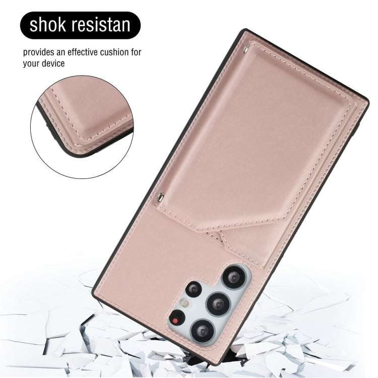 For Samsung Galaxy S22 Ultra 5G Skin Feel PU + TPU + PC Phone Case with Card Slots