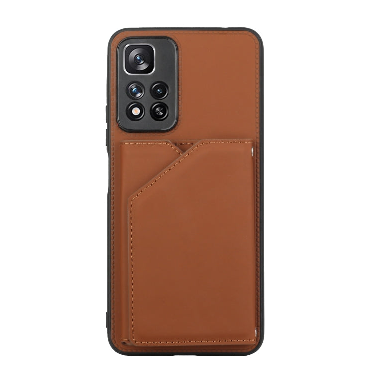 For Xiaomi Redmi Note 11 Pro Skin Feel PU + TPU + PC Phone Case with Card Slots