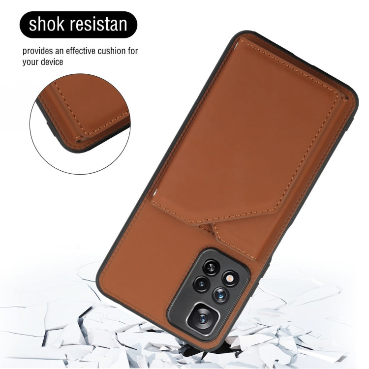 For Xiaomi Redmi Note 11 Pro Skin Feel PU + TPU + PC Phone Case with Card Slots