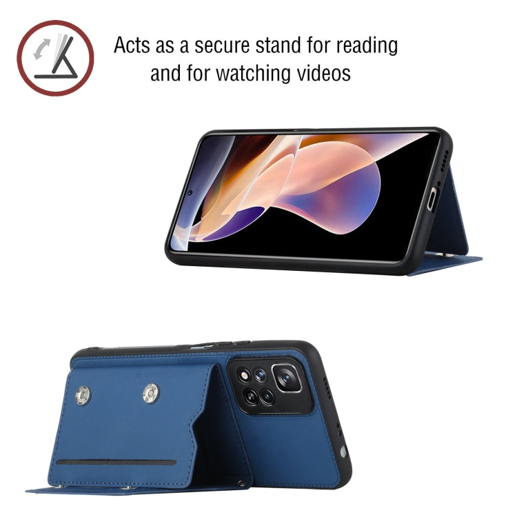 For Xiaomi Redmi Note 11 Pro Skin Feel PU + TPU + PC Phone Case with Card Slots