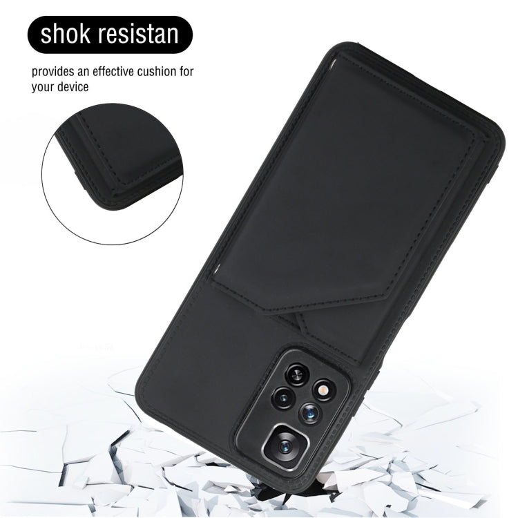 For Xiaomi Redmi Note 11 Pro Skin Feel PU + TPU + PC Phone Case with Card Slots