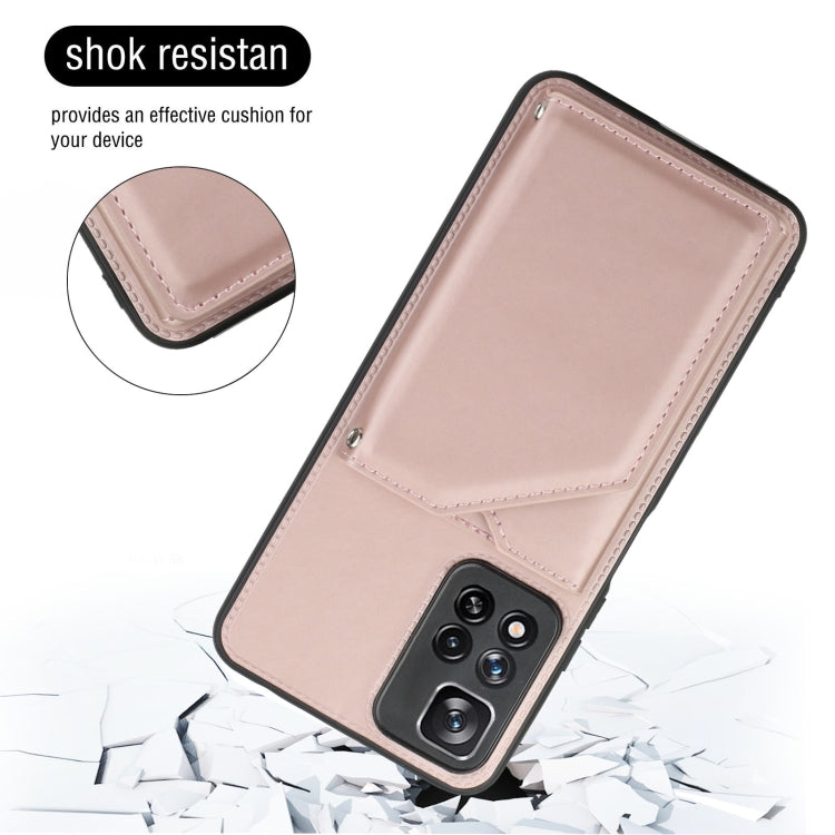 For Xiaomi Redmi Note 11 Pro Skin Feel PU + TPU + PC Phone Case with Card Slots