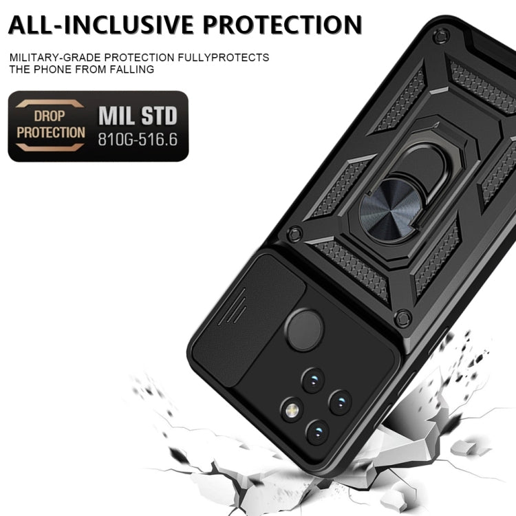 For OPPO Realme C21Y Sliding Camera Cover TPU+PC Phone Case