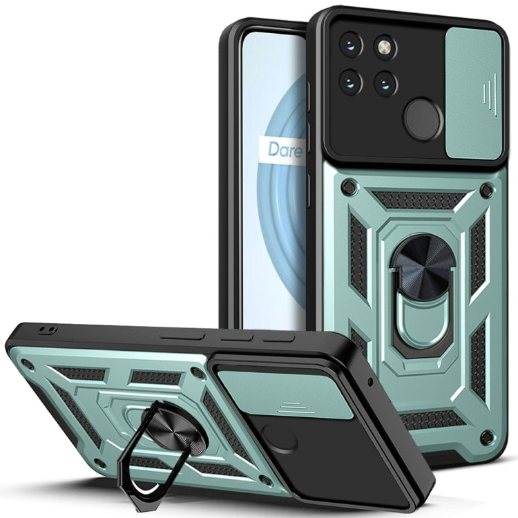 For OPPO Realme C21Y Sliding Camera Cover TPU+PC Phone Case