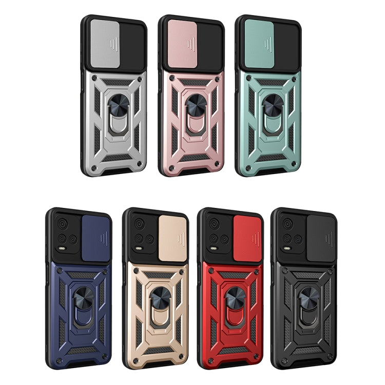 For vivo Y21s Sliding Camera Cover TPU+PC Phone Case