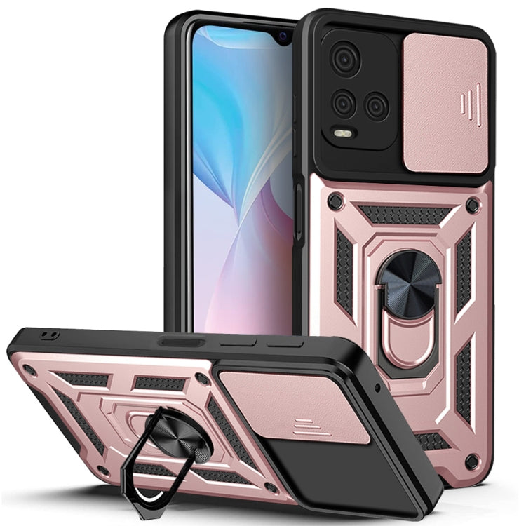 For vivo Y21s Sliding Camera Cover TPU+PC Phone Case