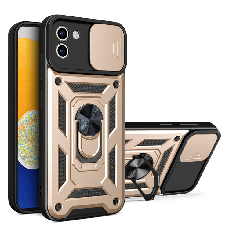 For Samsung Galaxy A03 5G 164mm Sliding Camera Cover TPU+PC Phone Case
