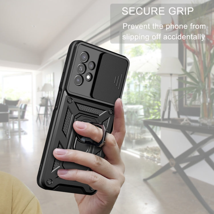 For Samsung Galaxy A13 4G Sliding Camera Cover TPU+PC Phone Case