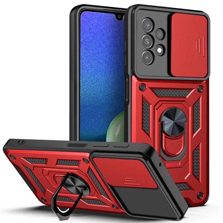 For Samsung Galaxy A13 4G Sliding Camera Cover TPU+PC Phone Case