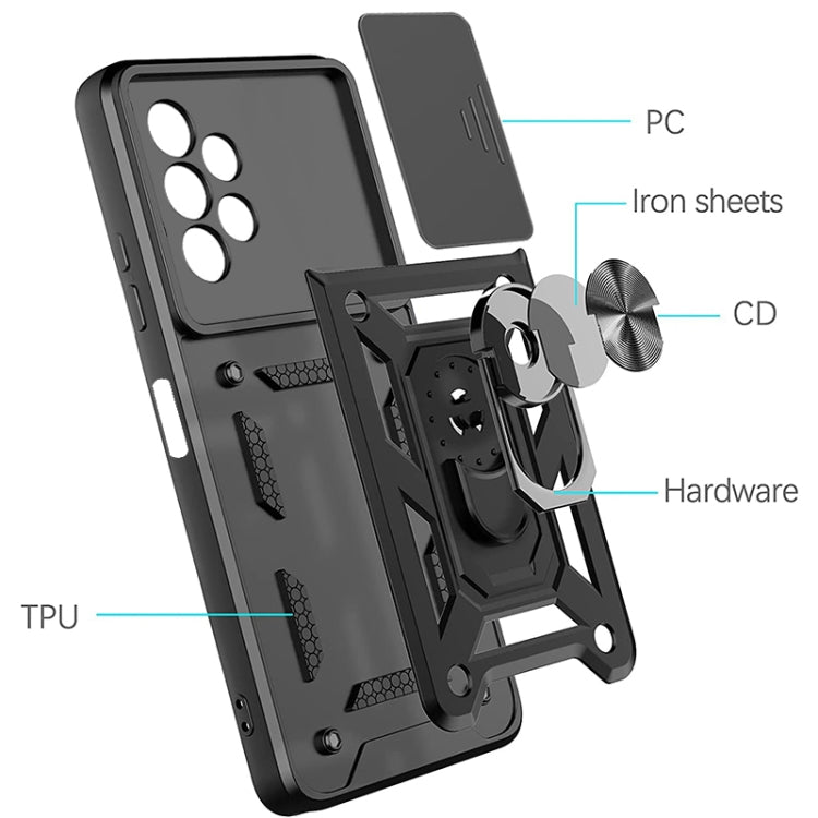 For Samsung Galaxy A13 4G Sliding Camera Cover TPU+PC Phone Case