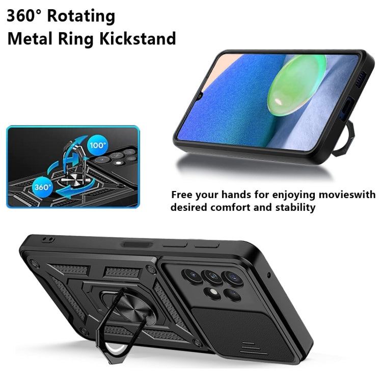 For Samsung Galaxy A13 4G Sliding Camera Cover TPU+PC Phone Case