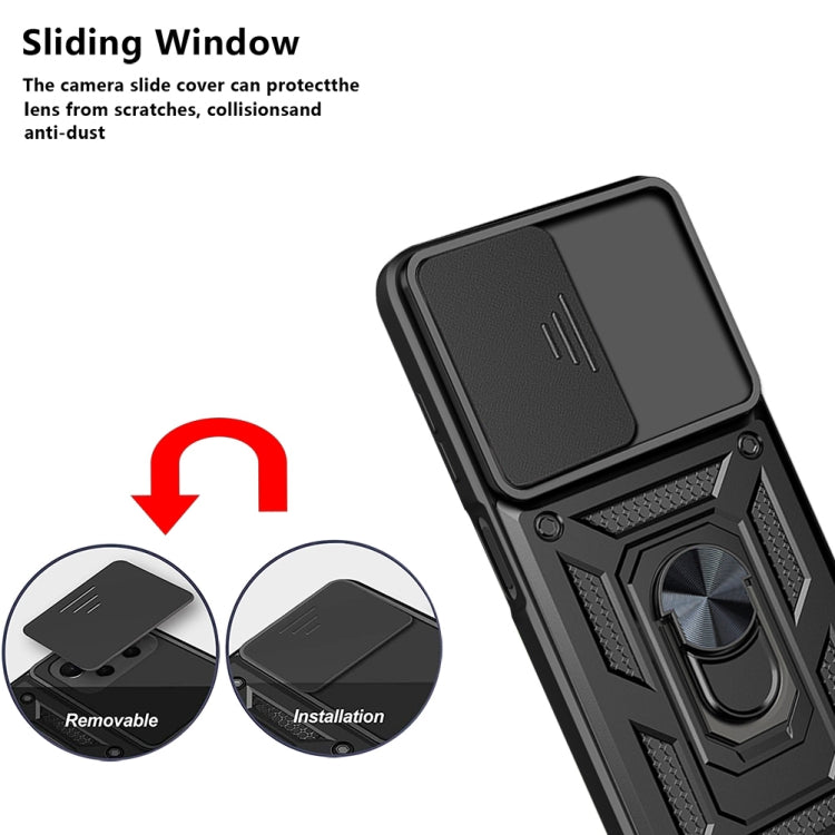 For Samsung Galaxy A13 4G Sliding Camera Cover TPU+PC Phone Case