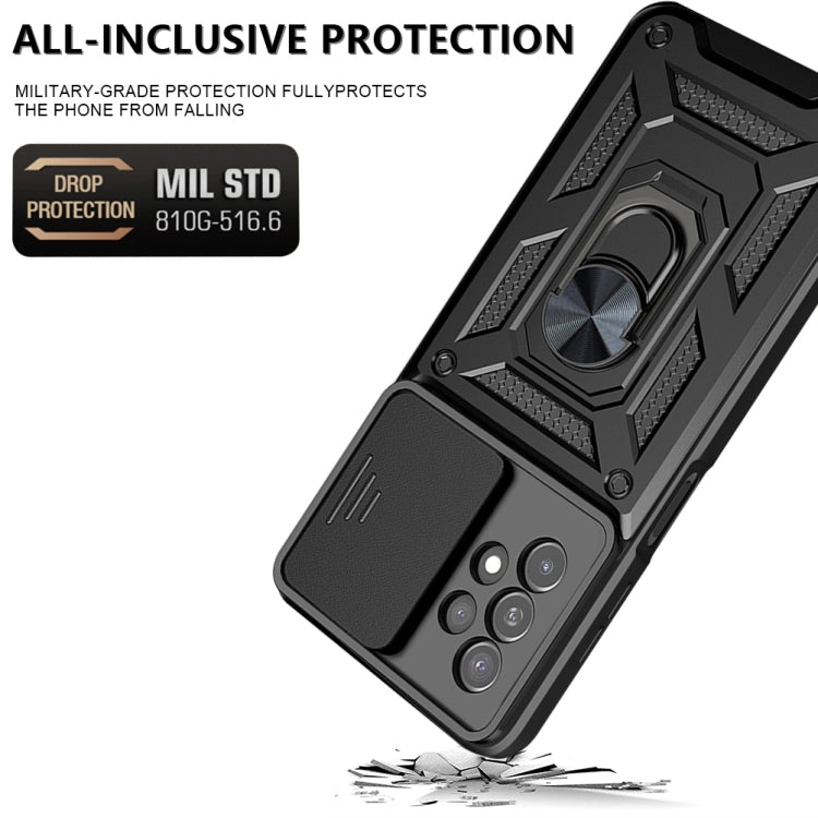 For Samsung Galaxy A13 4G Sliding Camera Cover TPU+PC Phone Case
