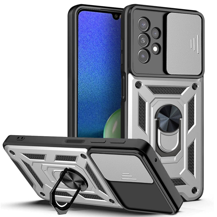 For Samsung Galaxy A13 4G Sliding Camera Cover TPU+PC Phone Case