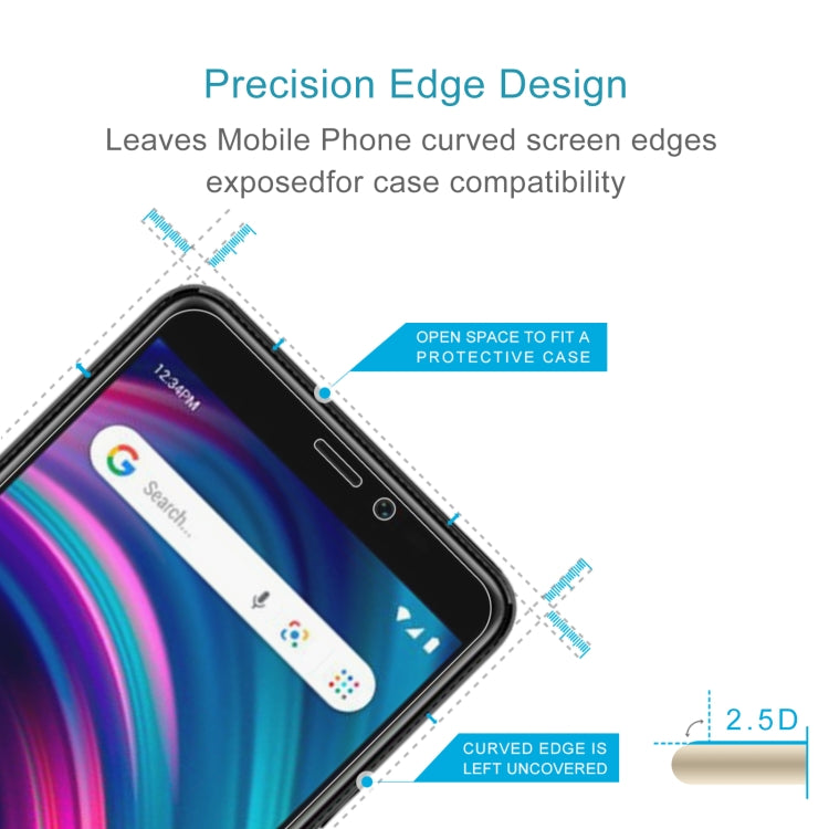 10 PCS 0.26mm 9H 2.5D Tempered Glass Film For BLU J9L