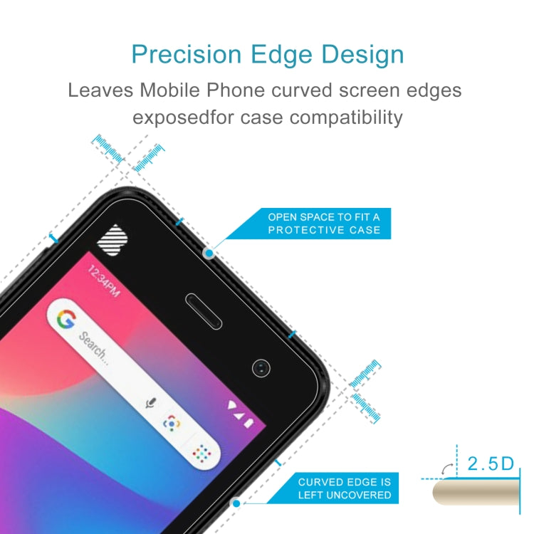 10 PCS 0.26mm 9H 2.5D Tempered Glass Film For BLU A5L