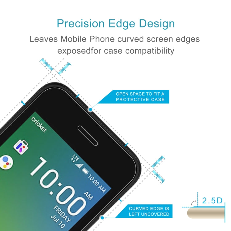 10 PCS 0.26mm 9H 2.5D Tempered Glass Film For Cricket Debut Flip