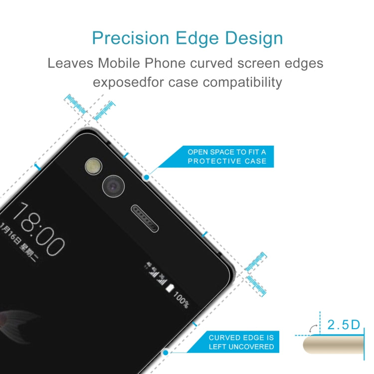 10 PCS 0.26mm 9H 2.5D Tempered Glass Film For ZTE Axon M