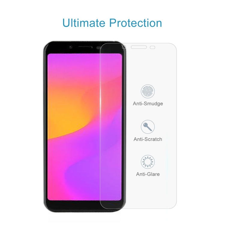 50 PCS 0.26mm 9H 2.5D Tempered Glass Film For BLU C5L Max