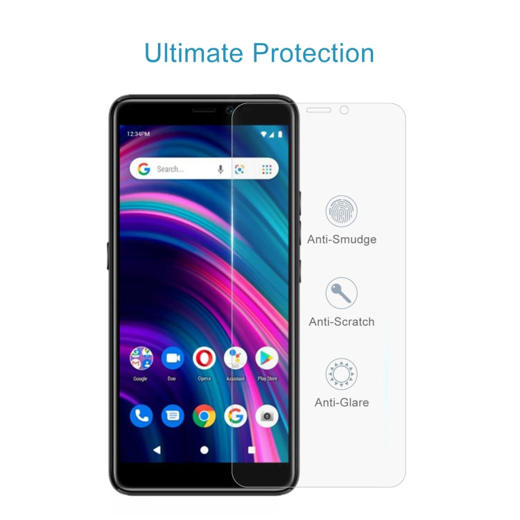50 PCS 0.26mm 9H 2.5D Tempered Glass Film For BLU J9L